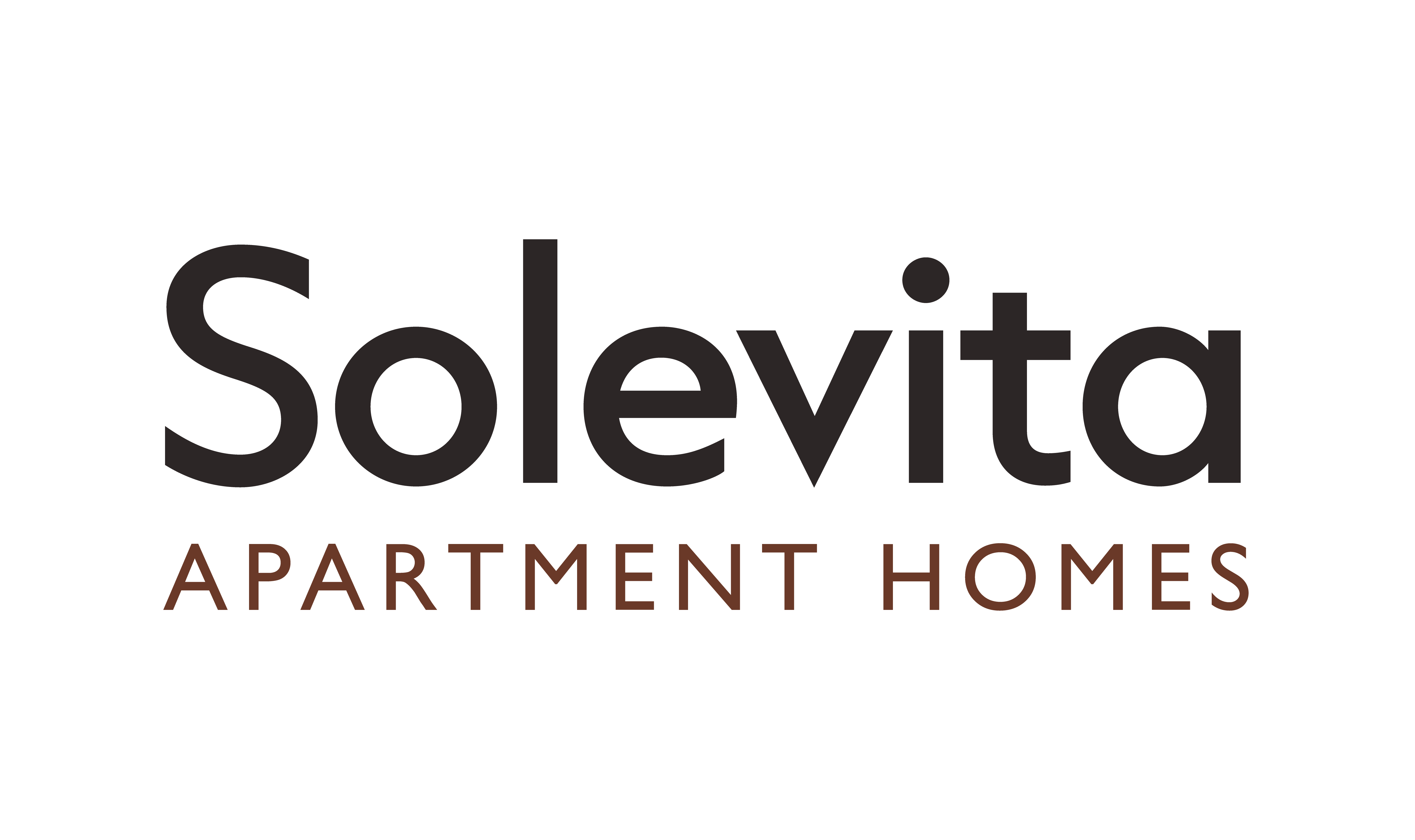 A black background with the words "Solevita Apartment Homes" written in white.